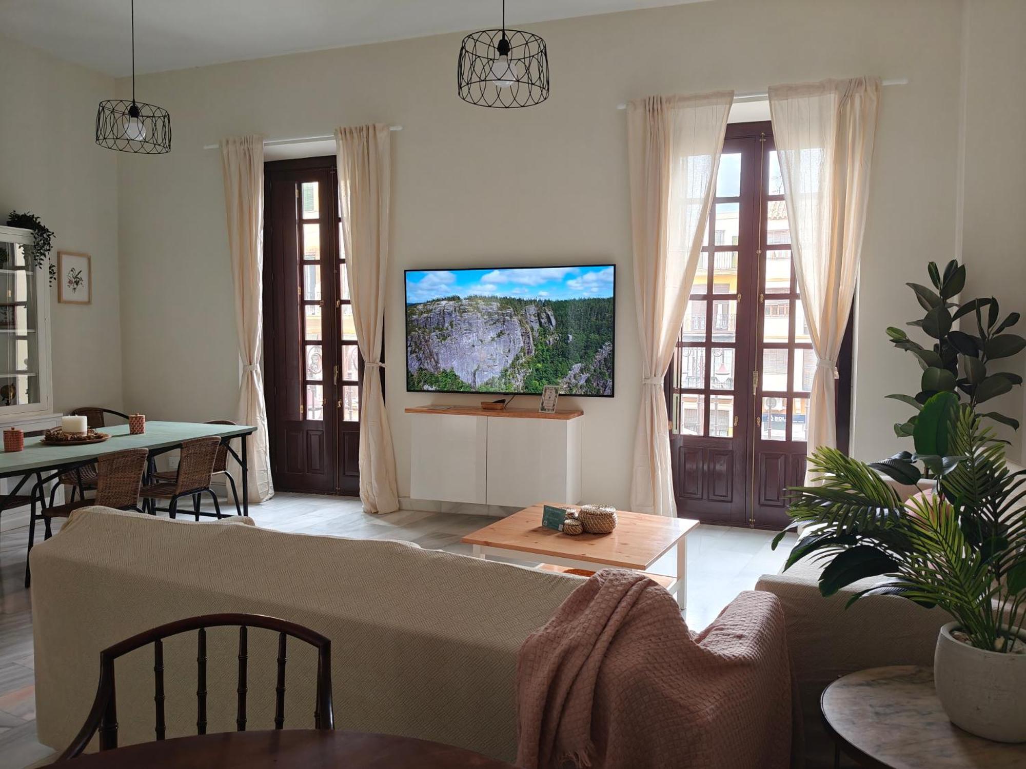 Charming Bright Apartment With Balconies On Cuesta Del Rosario เซบีญา ภายนอก รูปภาพ